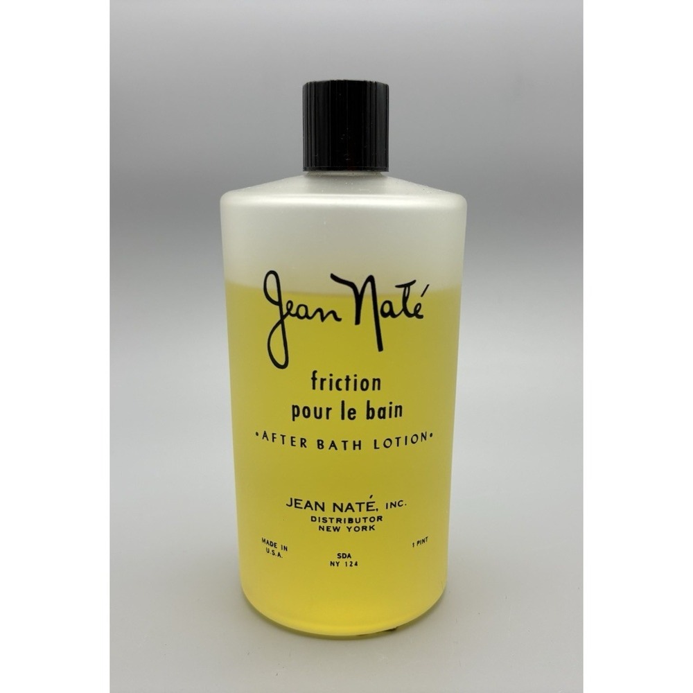 Vintage drug store beauty advertising Jean Nate After Bath Lotion 1960's glass